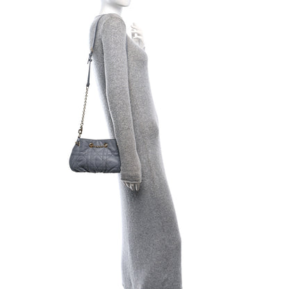 Christian Dior Lambskin Supple Macrocannage Small Ammi Bag Grey 2 of 10