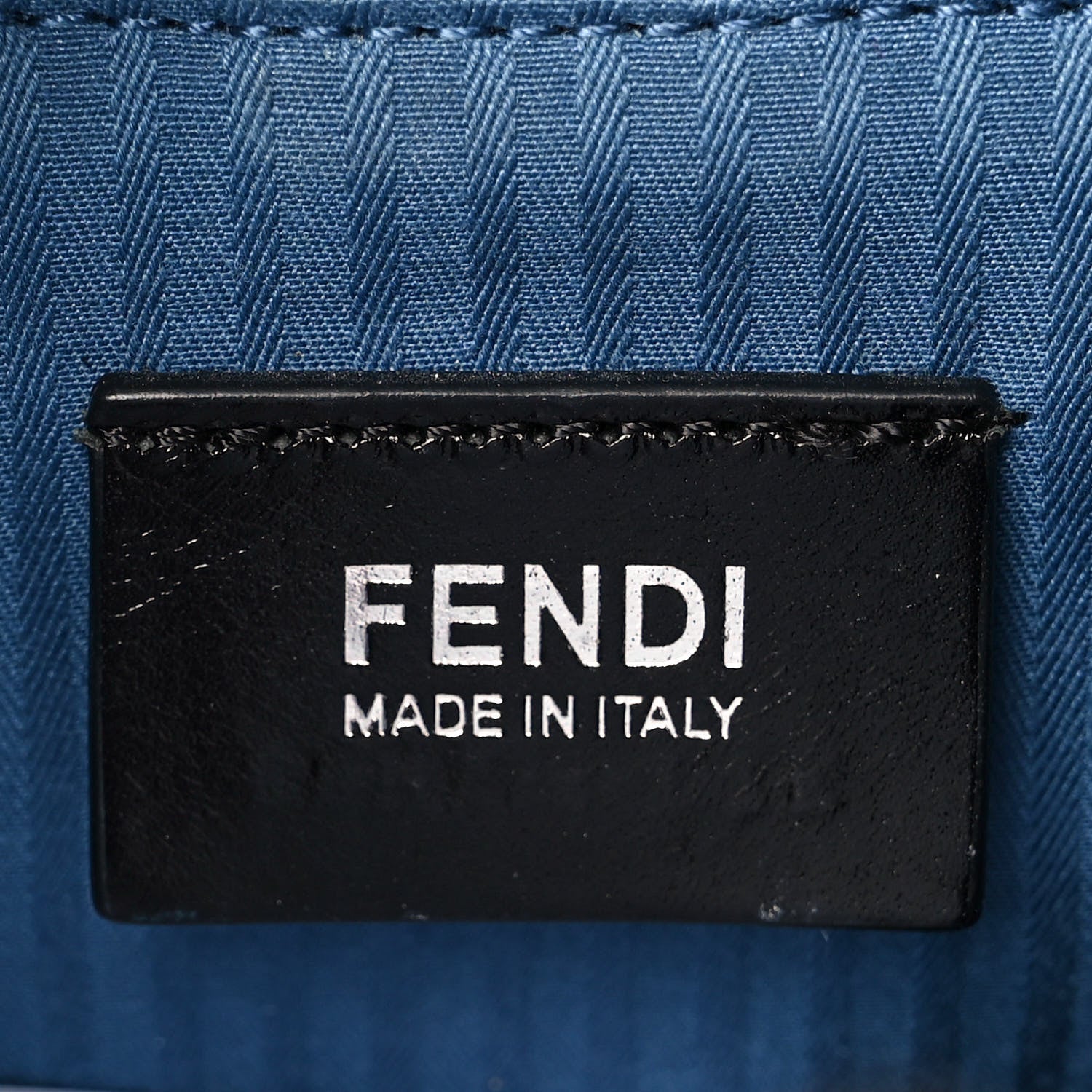 Fendi Vitello Elite Petite 2Jours Tote Blue Cobalto 6 of 10