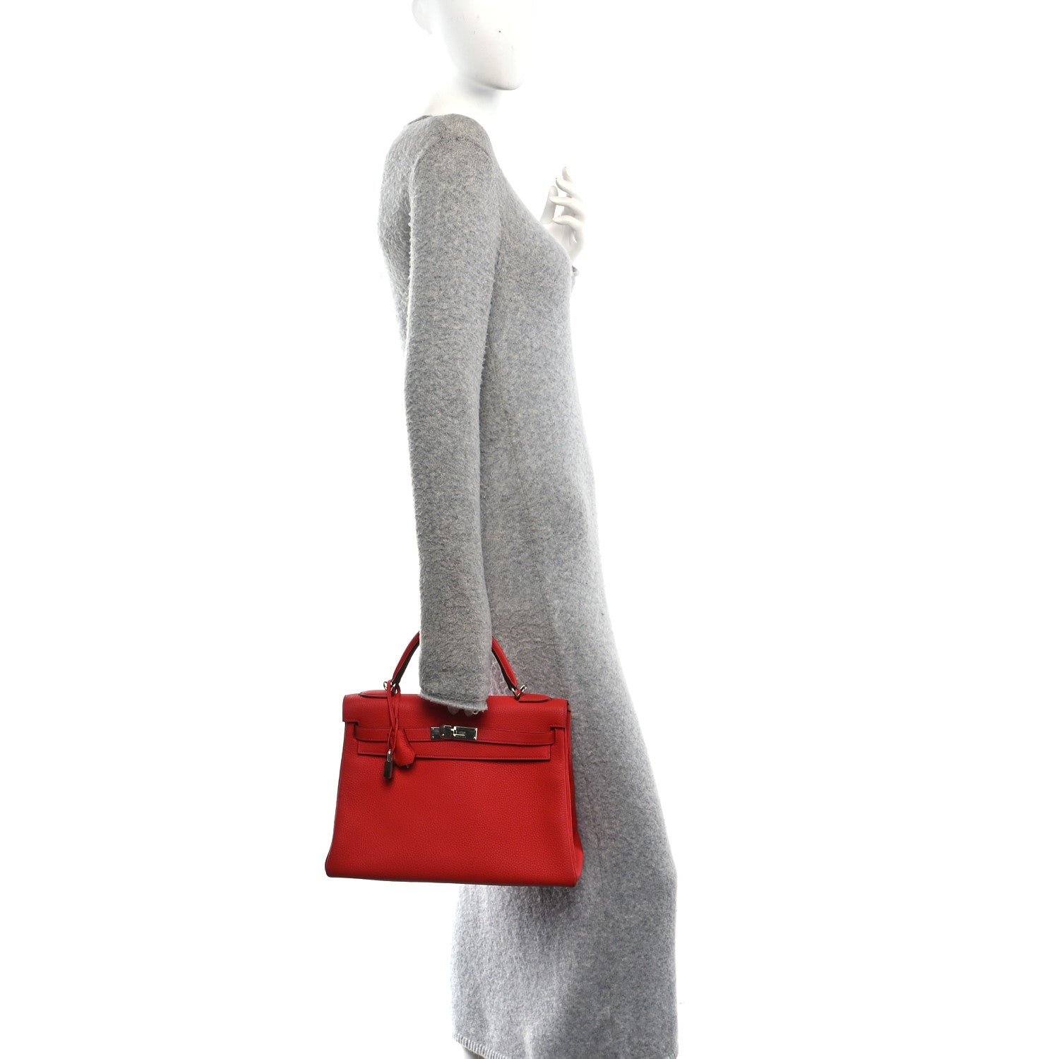 Hermes Togo Kelly Retourne 32 Rouge Casaque 2 of 12