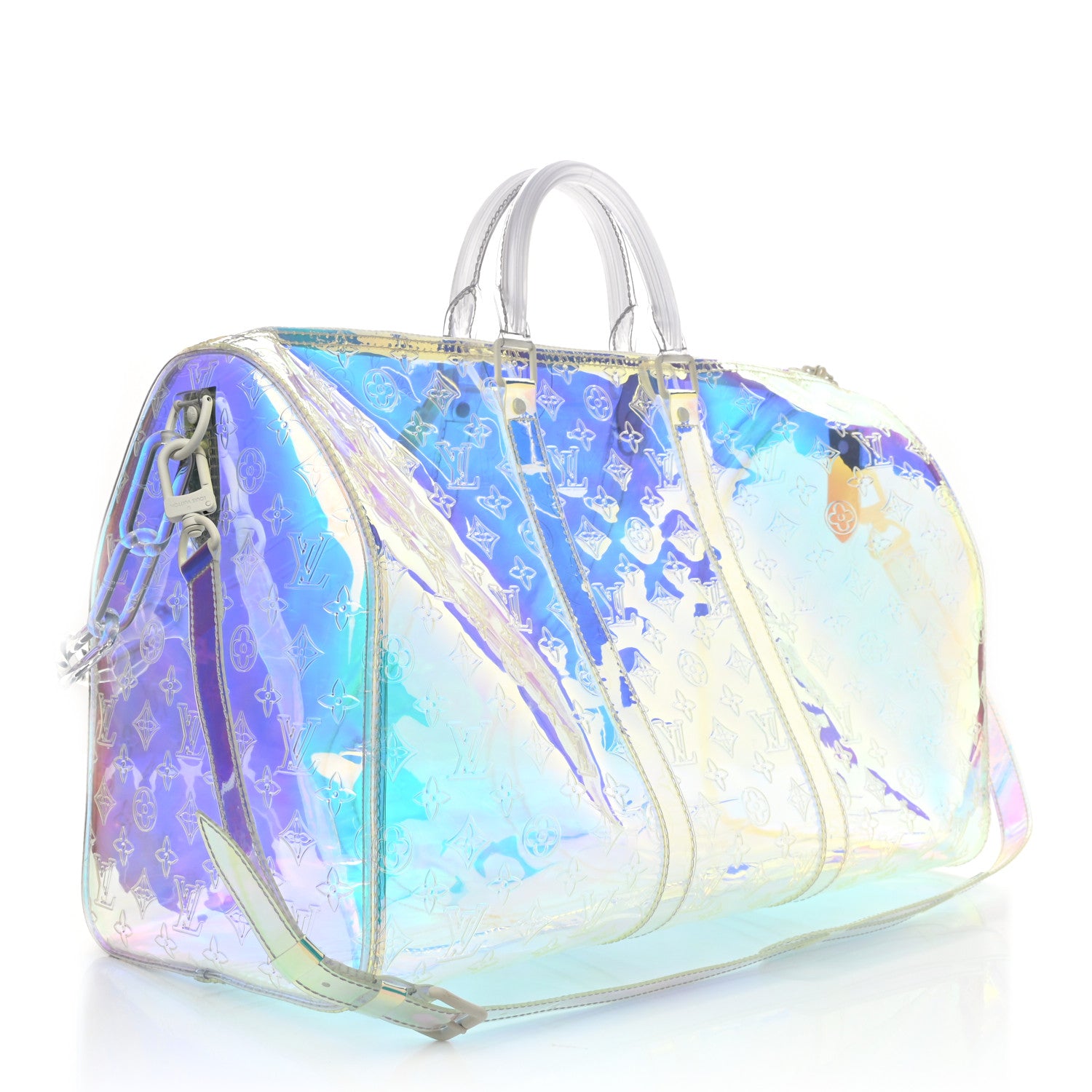 Louis Vuitton PVC Monogram Keepall Bandouliere 50 Iridescent Prism 3 of 8