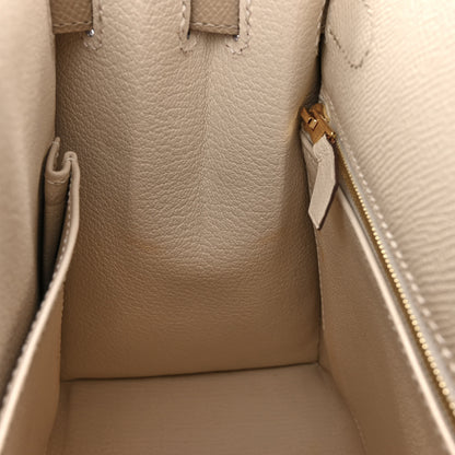 Hermes Epsom Bi-Color Horseshoe Kelly Sellier 28 Craie Trench 13 of 15