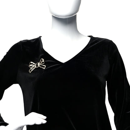 Chanel Metal Crystal Bow-tiful CC Brooch Gold 2 of 4