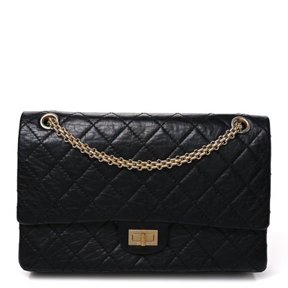 Chanel Aged Calfskin Quilted 50th Anniversary 2.55 Reissue 226 Flap Black 1 of 11
