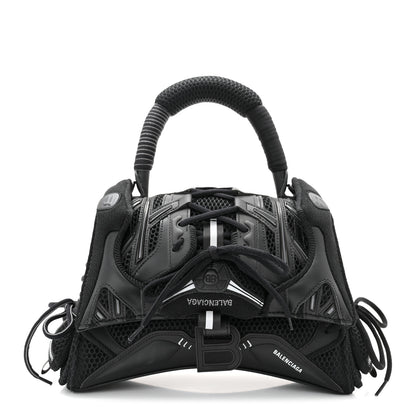 Balenciaga Faux Calfskin Fabric Small Sneakerhead Top Handle Bag Black 1 of 10