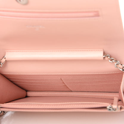 Chanel Caviar Chevron Quilted Vintage Mademoiselle Wallet On Chain WOC Pink 5 of 12