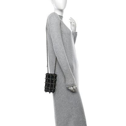 Chanel Lambskin Tech Me Out Clutch With Chain Black 2 of 12