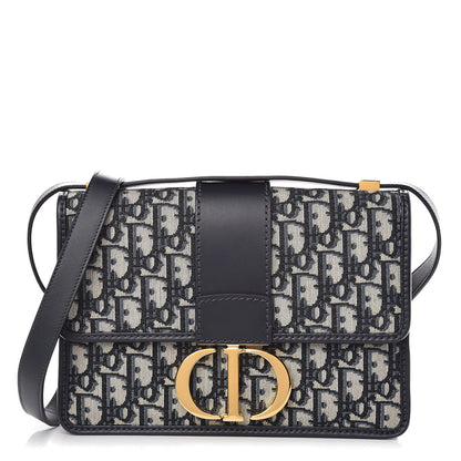 Christian Dior Oblique 30 Montaigne Flap Bag Blue 1 of 11