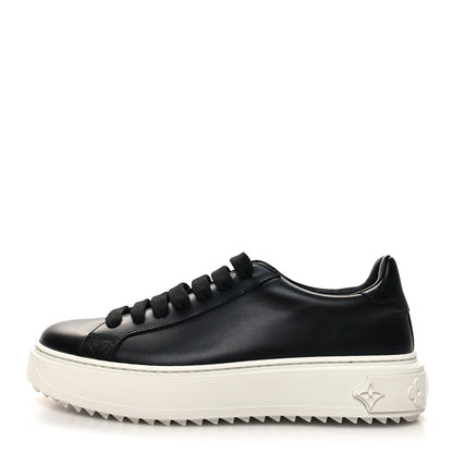 Louis Vuitton Calfskin Time Out Sneakers 38 Black 1 of 9