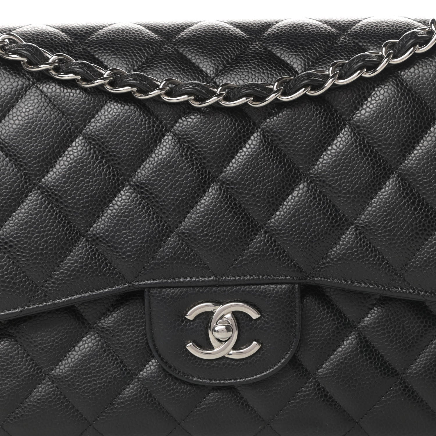 Chanel Caviar Quilted Jumbo Double Flap Black 10 of 14