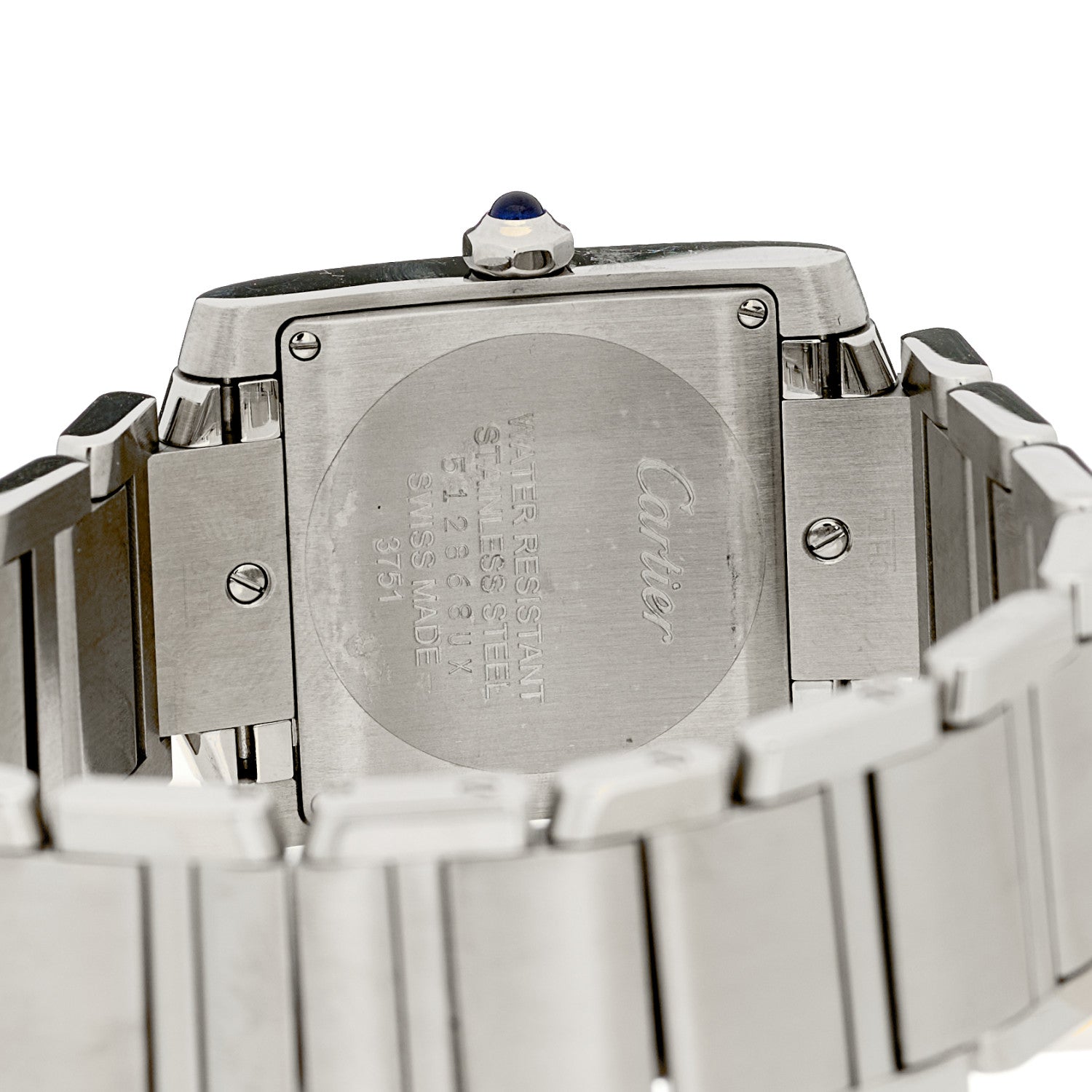 Cartier Stainless Steel Diamond 25mm Tank Francaise Quartz Watch 4 of 4