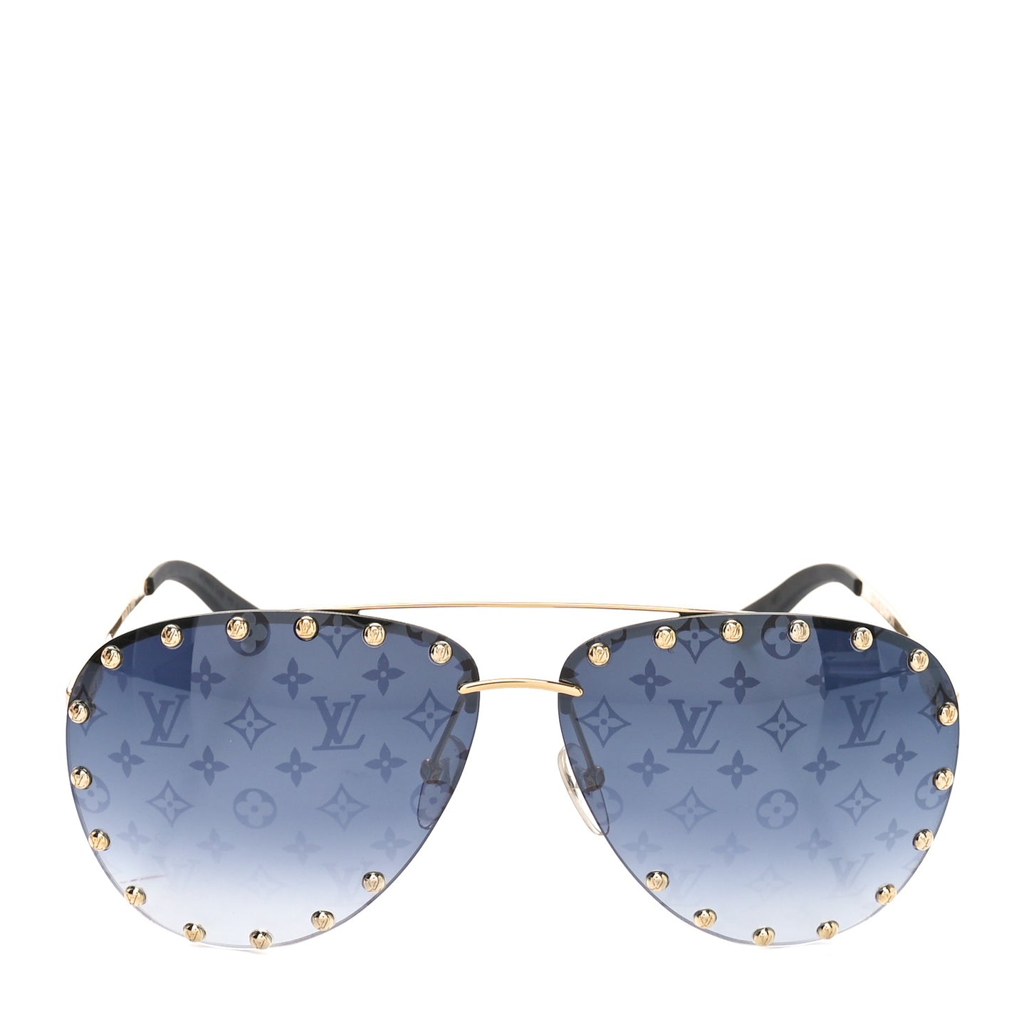 Metal Monogram The Party Aviator Gradient Sunglasses Z1397U Gold