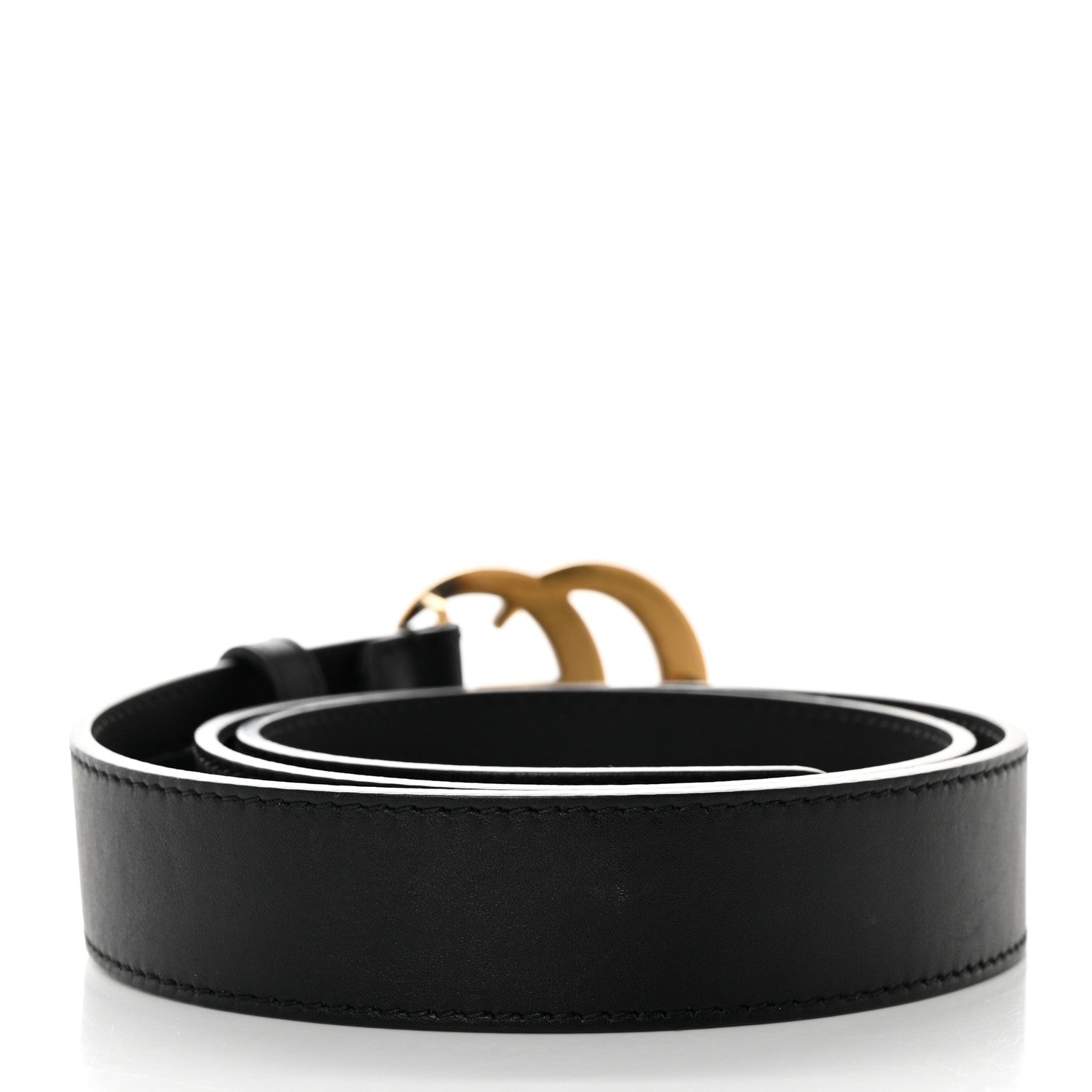 Gucci Moon Calfskin Double G 30mm Belt 80 32 Black 2 of 7