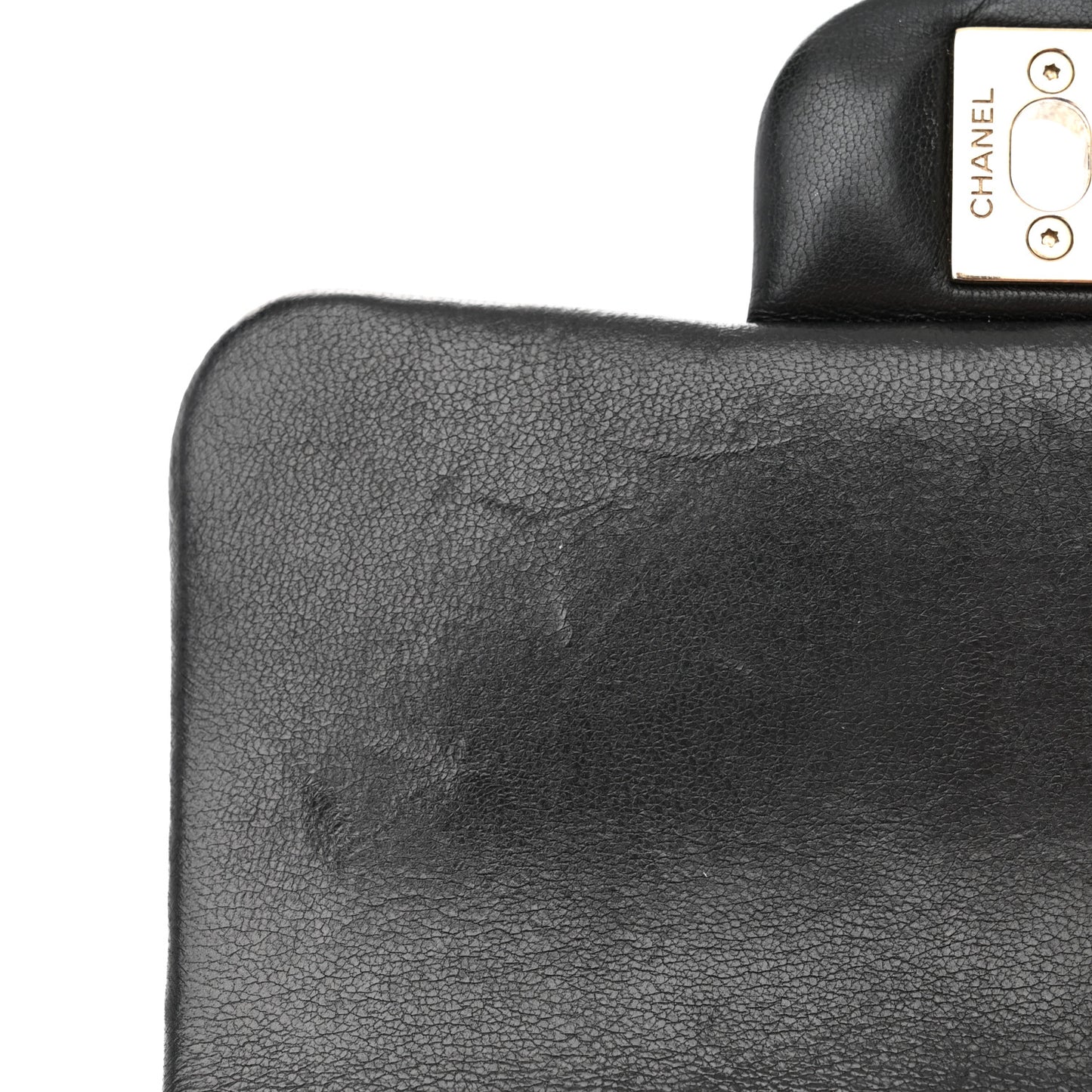 Lambskin Quilted Mini Square Flap Black