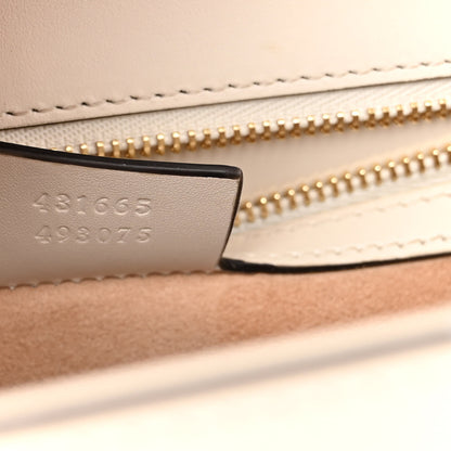 Gucci Calfskin Web Medium Sylvie Top Handle Bag White 7 of 11