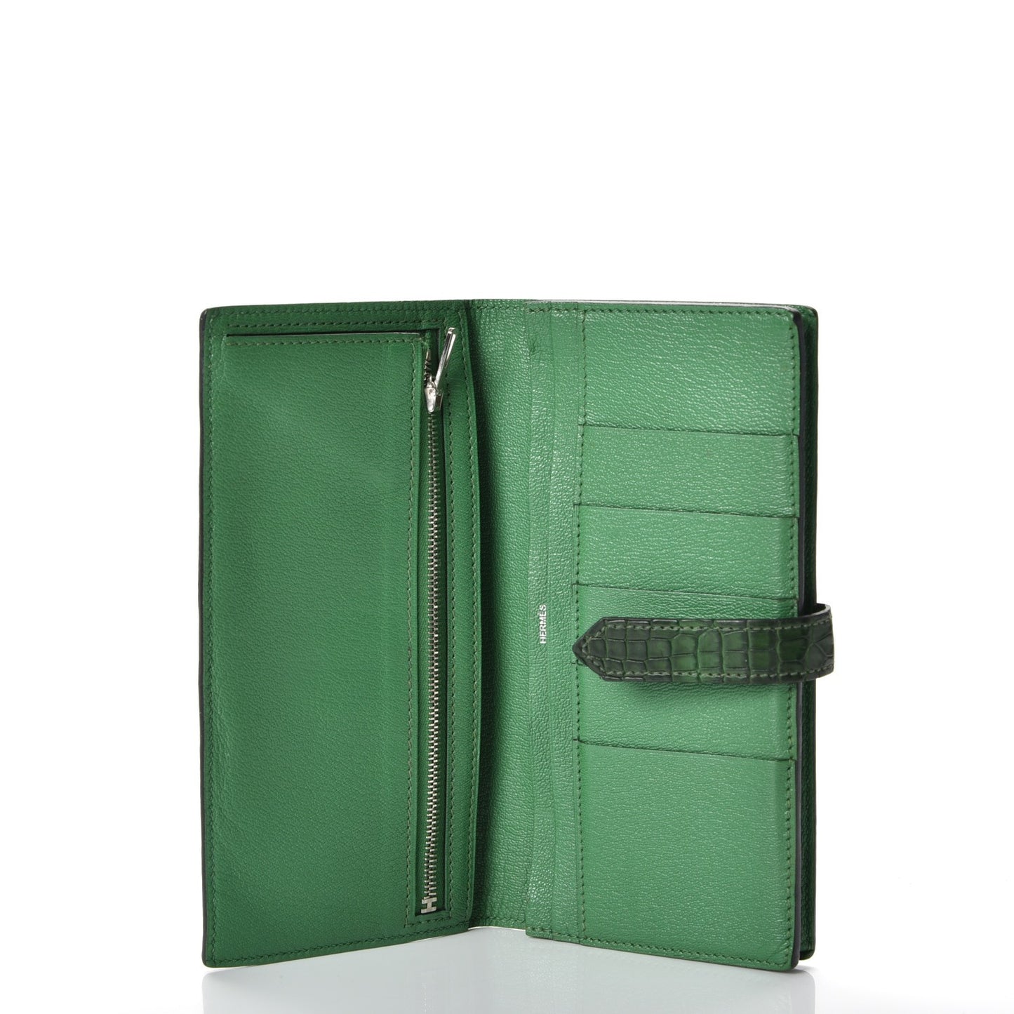 Matte Alligator Bearn H Wallet Cactus