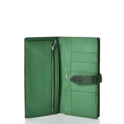 Hermes Matte Alligator Bearn H Wallet Cactus 5 of 8