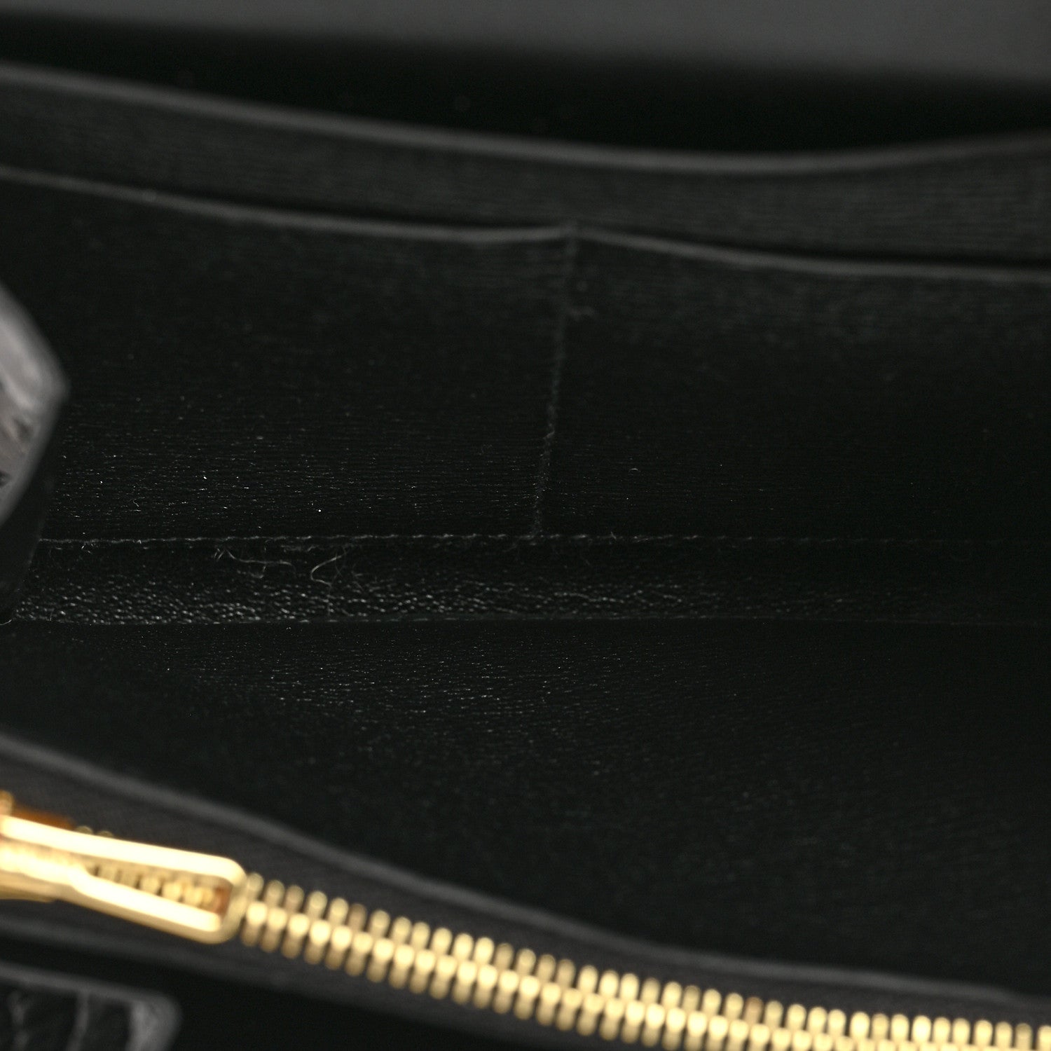 Hermes Shiny Alligator Constance Short Wallet Black 6 of 10