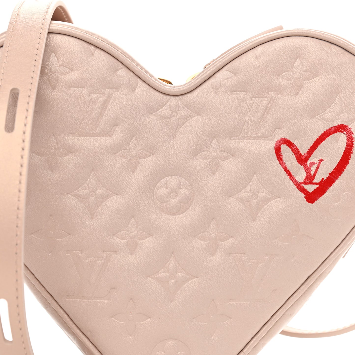 Lambskin Embossed Monogram Fall In Love Sac Coeur Light Pink
