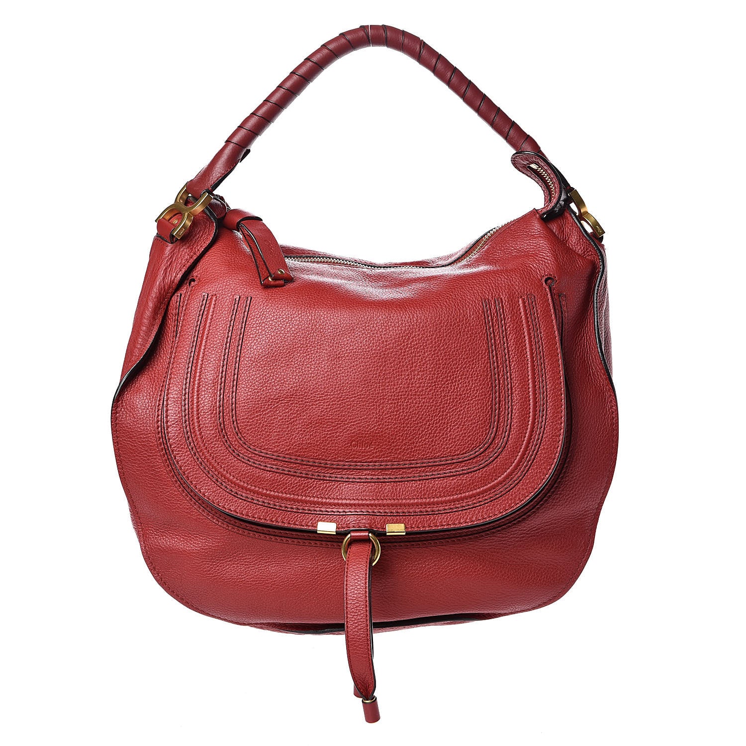 Chloe Calfskin Large Marcie Hobo Garnet 1 of 11