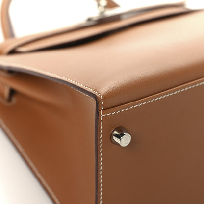 Hermes Madame Calfskin Kelly Sellier 28 Gold 9 of 15