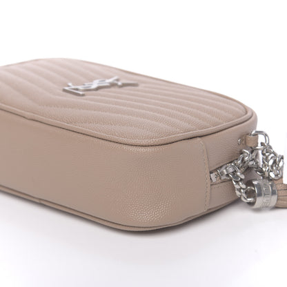 Saint Laurent Grain De Poudre Matelasse Monogram Mini Lou Camera Bag Gold Sand 9 of 10