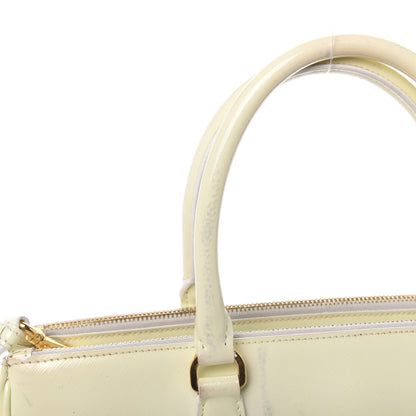 Prada Saffiano Vernice Medium Galleria Double Zip Tote Bianco 19 of 22