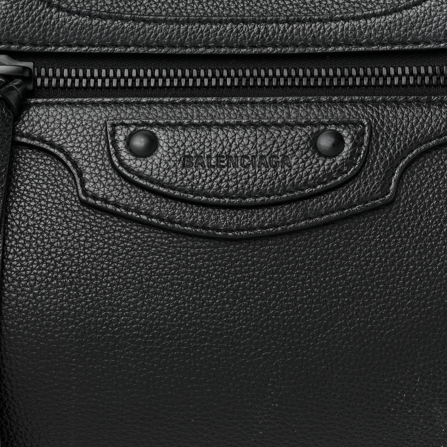 Balenciaga Grained Calfskin Neo Classic Black Hardware Large Top Handle Bag Black 8 of 21