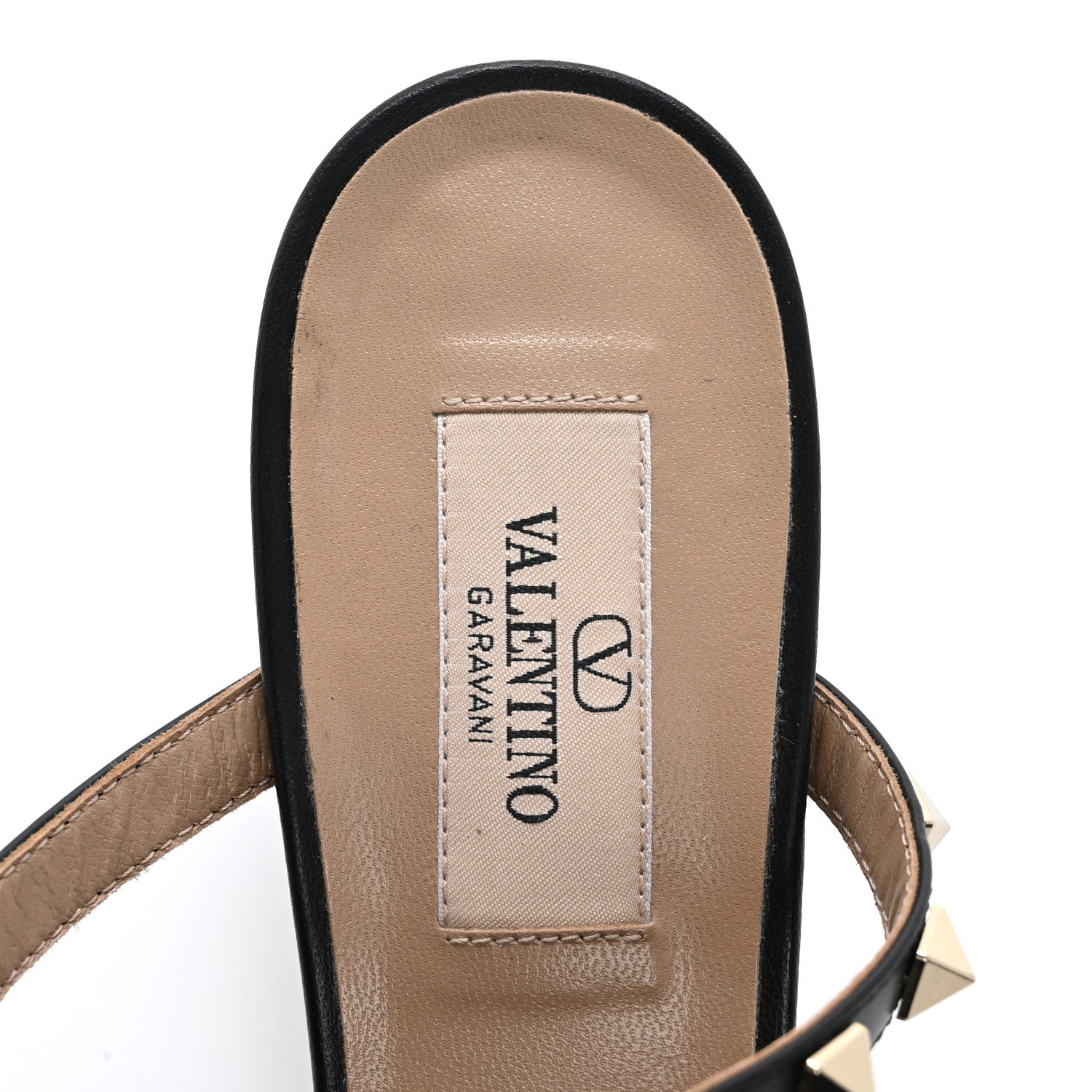 Valentino Garavani Calfskin Rockstud 60mm Caged Slide Sandals 38.5 Black 7 of 10