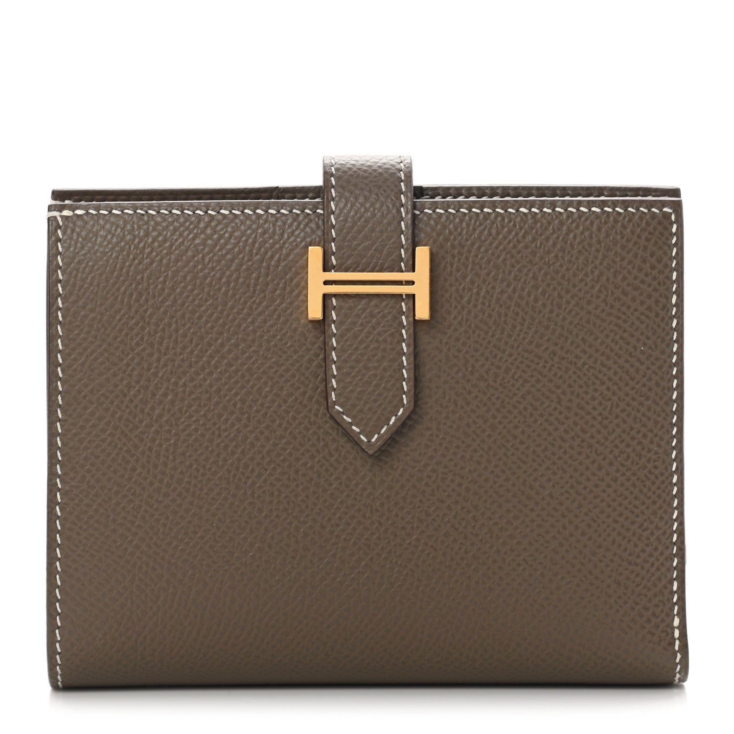 Hermes Epsom Bearn Compact Wallet Etoupe 1 of 9