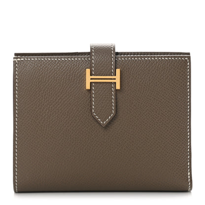 Hermes Epsom Bearn Compact Wallet Etoupe 1 of 9