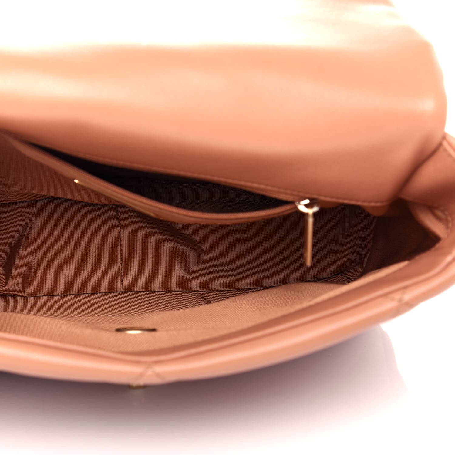 Chanel Lambskin Quilted Large Chanel 19 Flap Brown 4 of 10