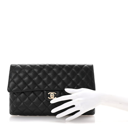 Chanel Caviar Quilted Flap Clutch Black 2 of 7
