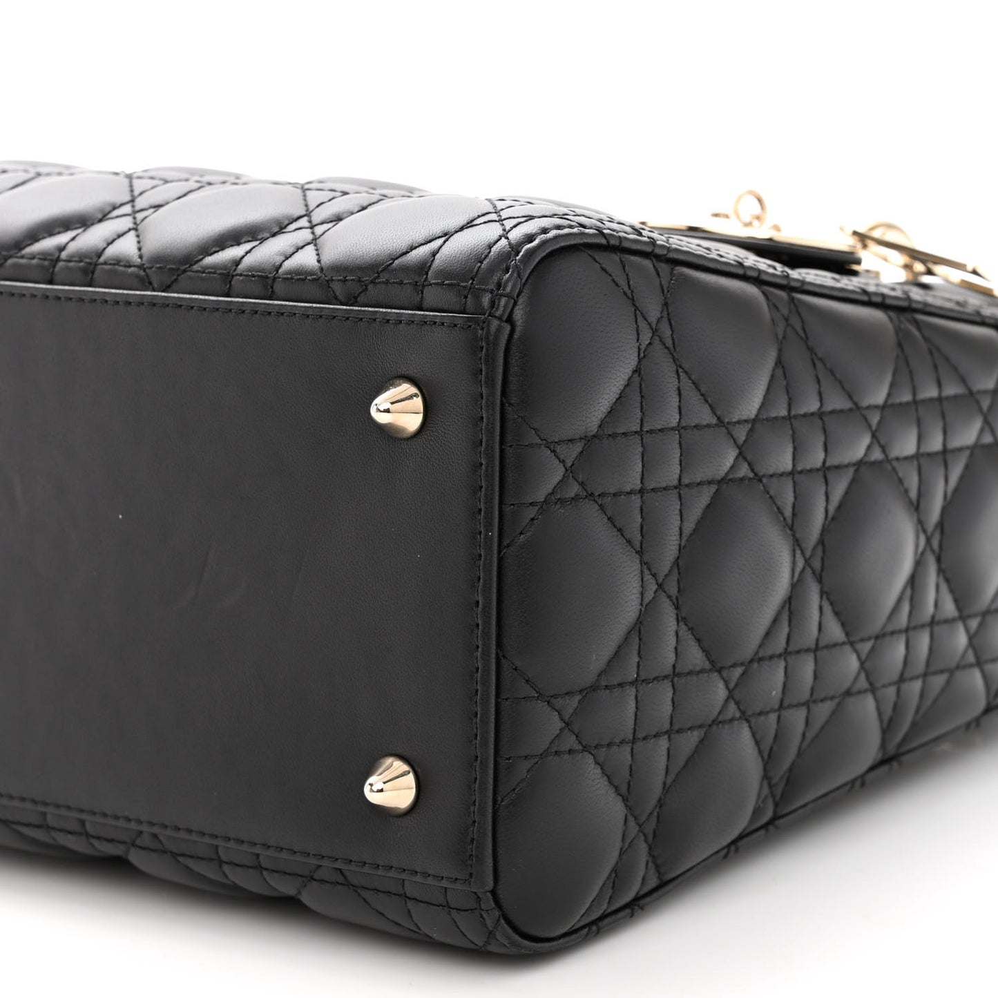 Lambskin Cannage Medium Lady Dior Black