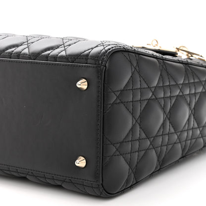 Christian Dior Lambskin Cannage Medium Lady Dior Black 9 of 9