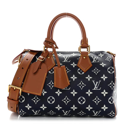 Louis Vuitton Calfskin Monogram Speedy P9 Bandouliere 25 Indigo 1 of 10