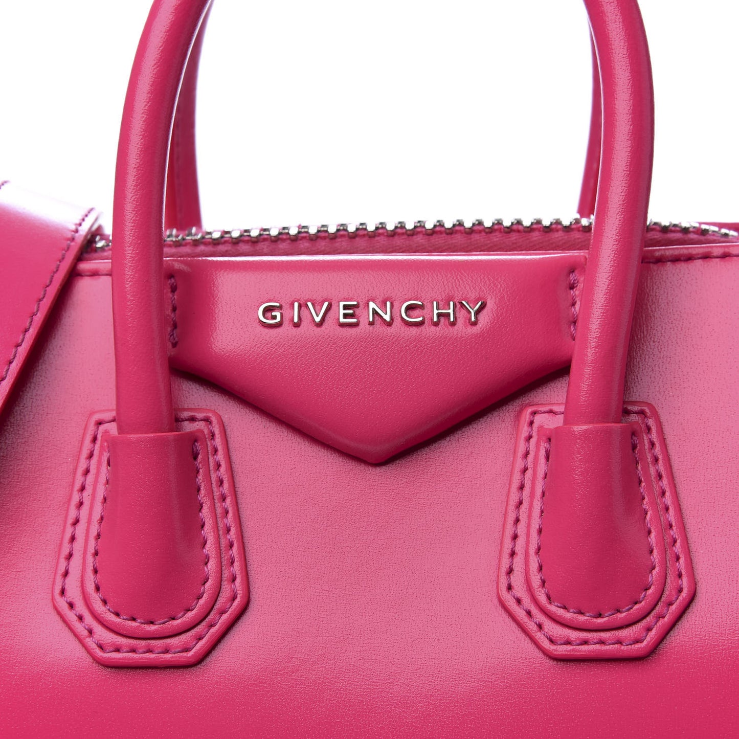 Shiny Lord Calfskin Mini Antigona Shocking Pink