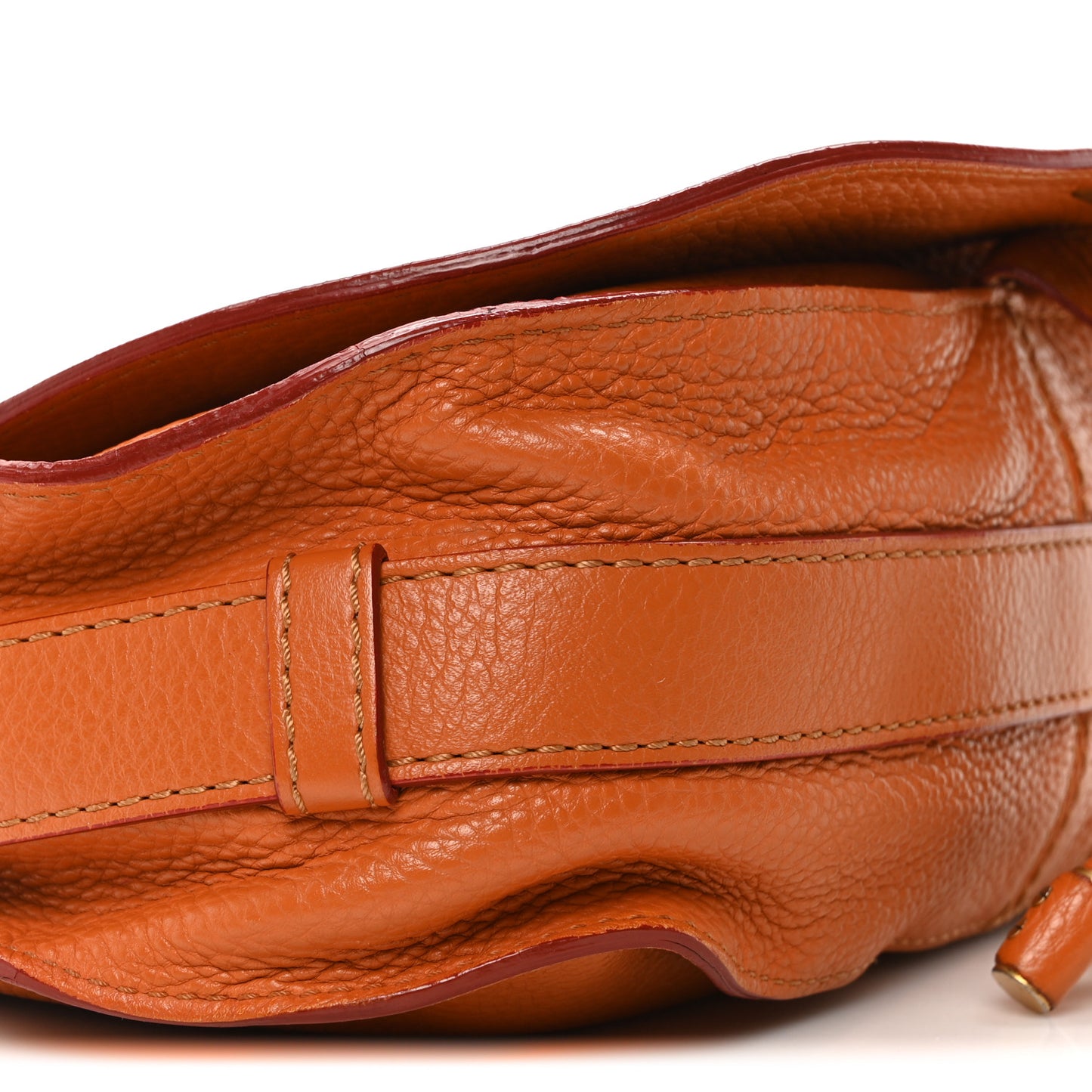 Calfskin Medium Marcie Round Crossbody Bag Indian Summer