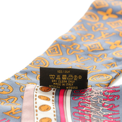 Louis Vuitton Silk Monogram Map Bandeau Quetsche 5 of 6