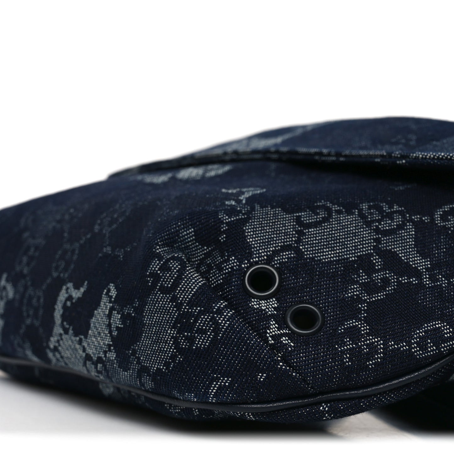 Denim Monogram Web Belt Bag Blue Multicolor