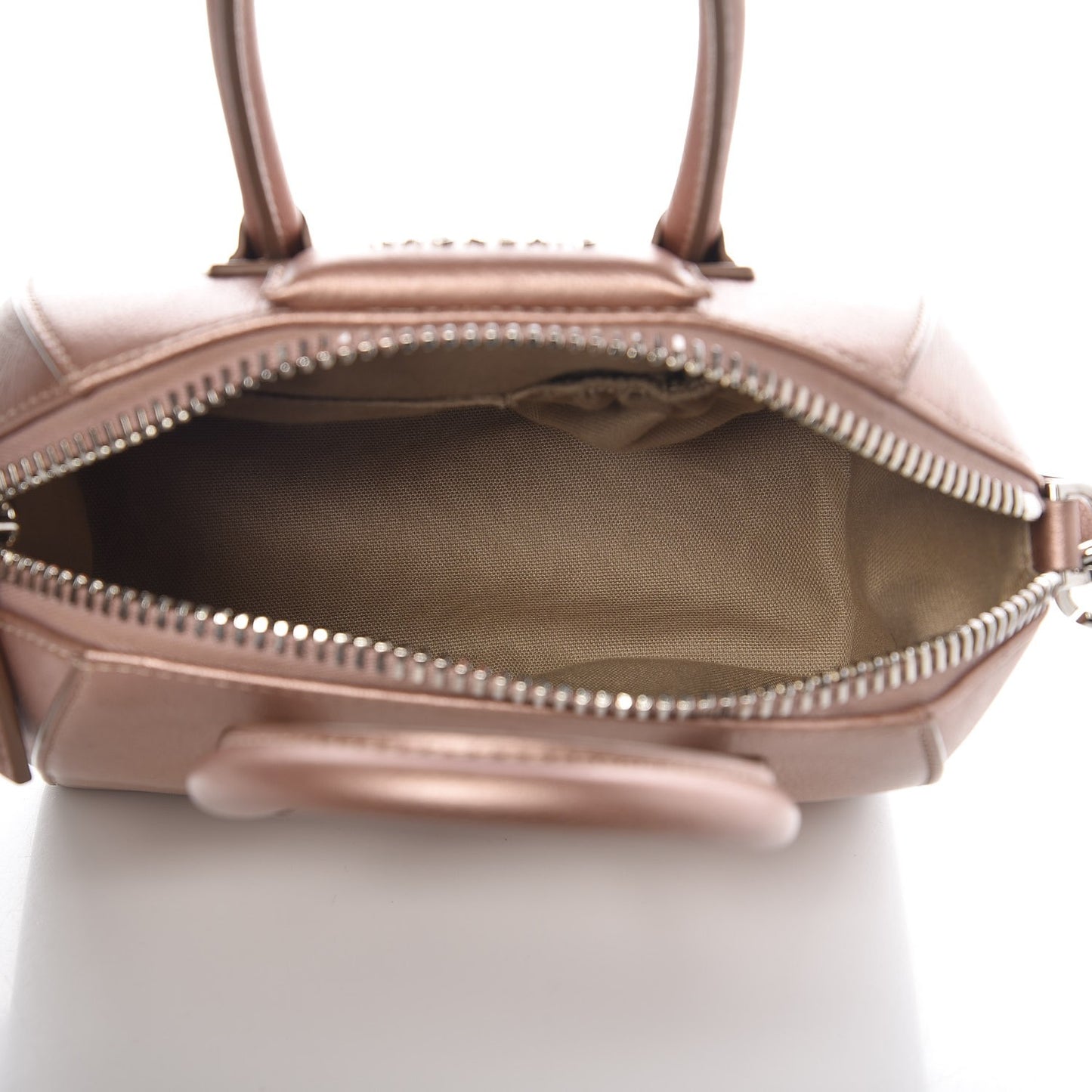 Metallic Sugar Goatskin Mini Antigona Light Pink