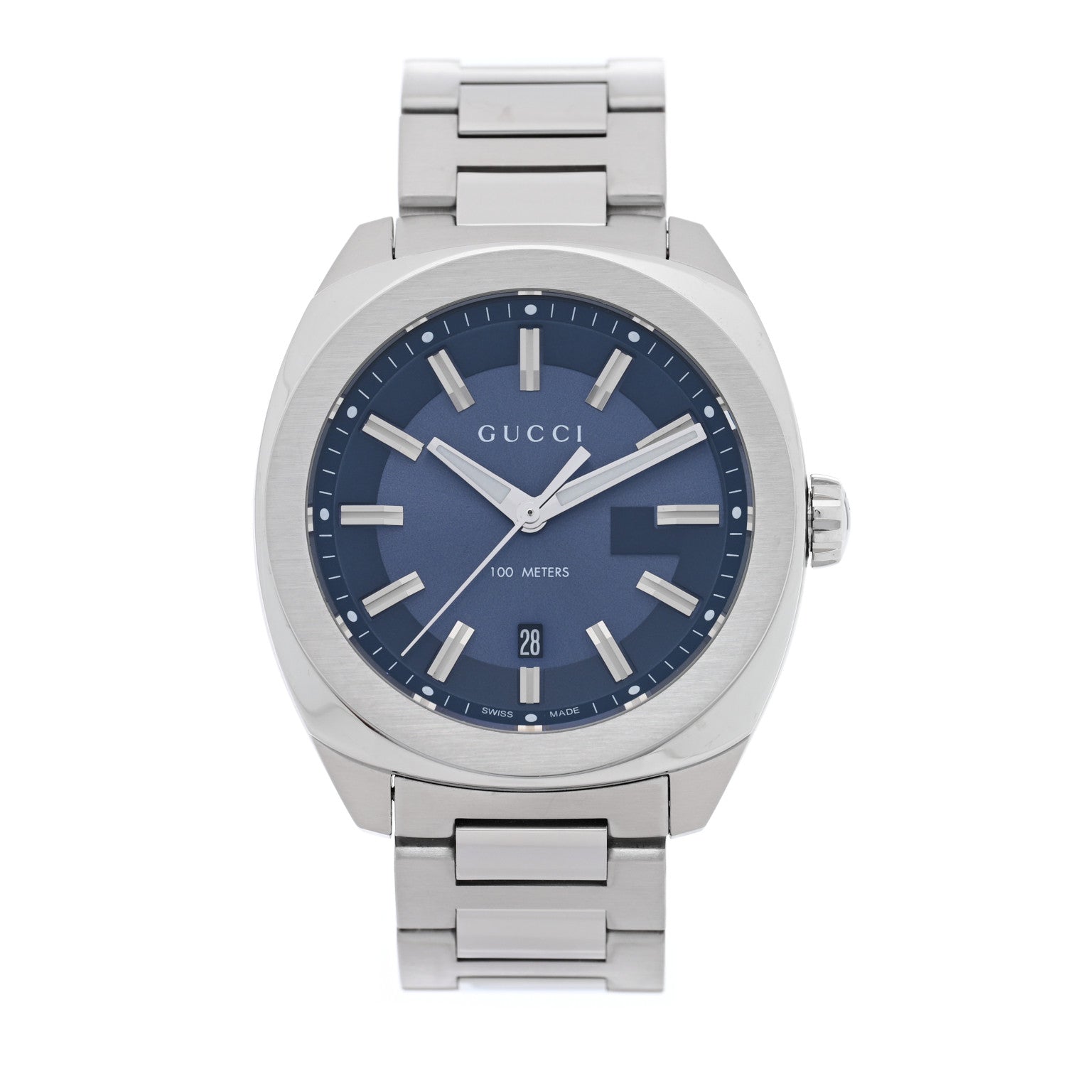 Gucci Stainless Steel 40mm GG2570 Quartz Watch Blue 1 of 5