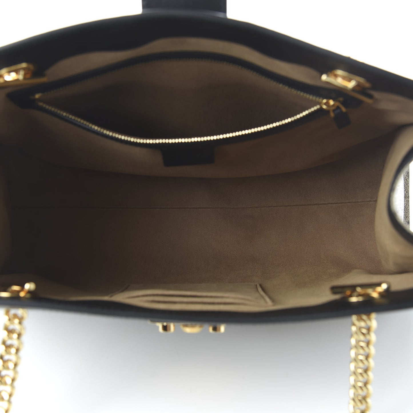 GG Supreme Monogram Medium Padlock Tote Black