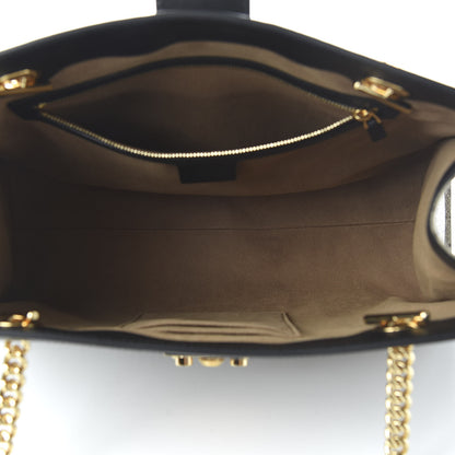 Gucci GG Supreme Monogram Medium Padlock Tote Black 5 of 11