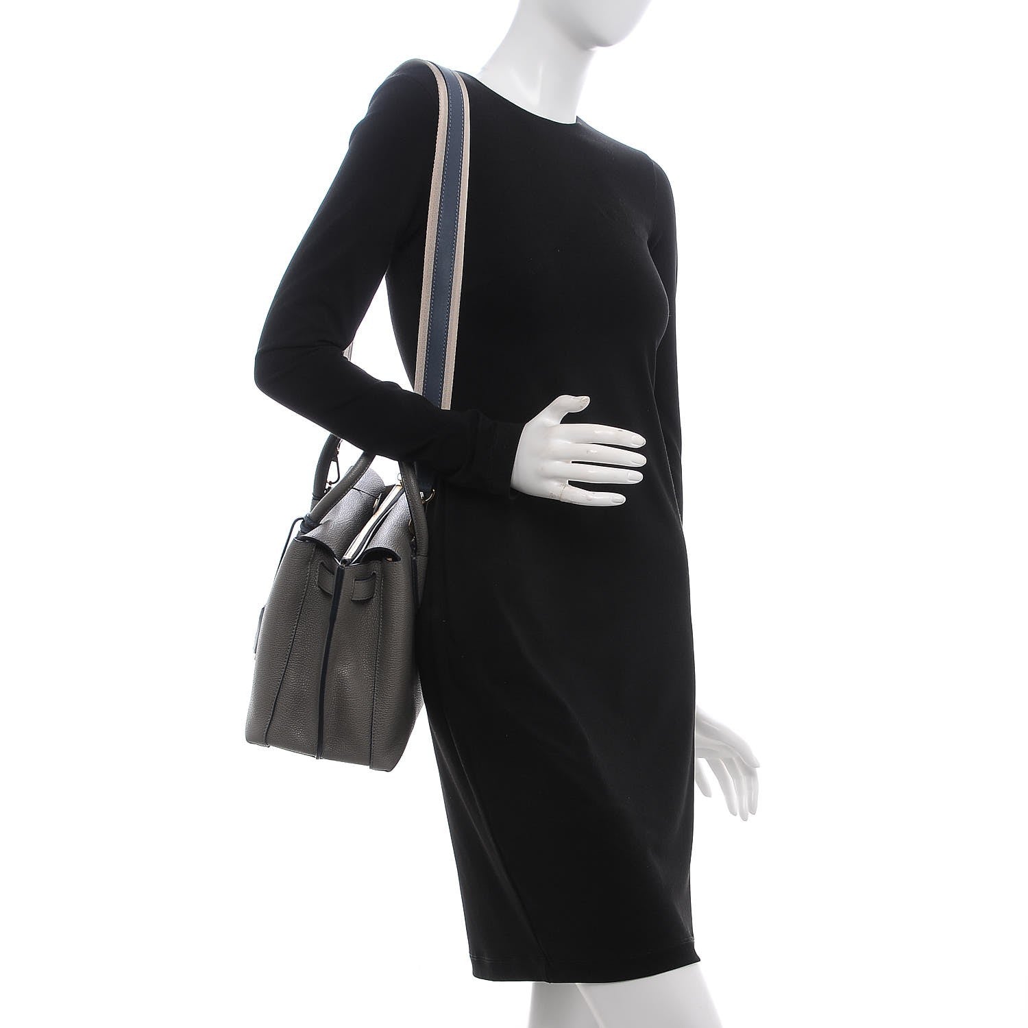 MCM Grained Calfskin Medium Milla Tote Bungee Cord 2 of 12
