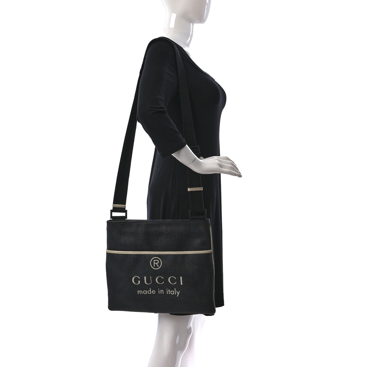 Black Supreme Trademark Logo Messenger Crossbody bag