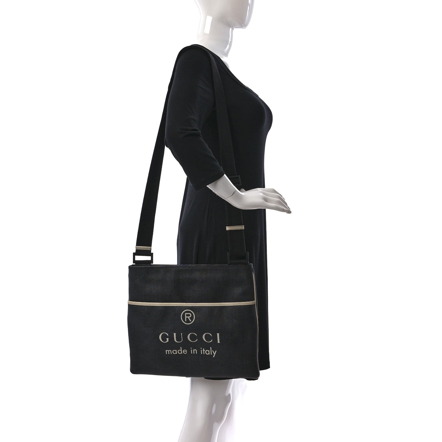Gucci Black Supreme Trademark Logo Messenger Crossbody bag 2 of 12