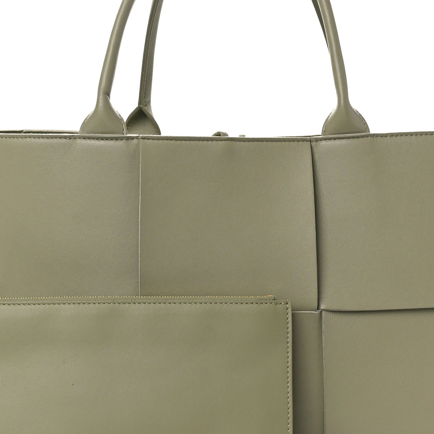 Nappa Maxi Intrecciato Medium Arco Tote Travertine