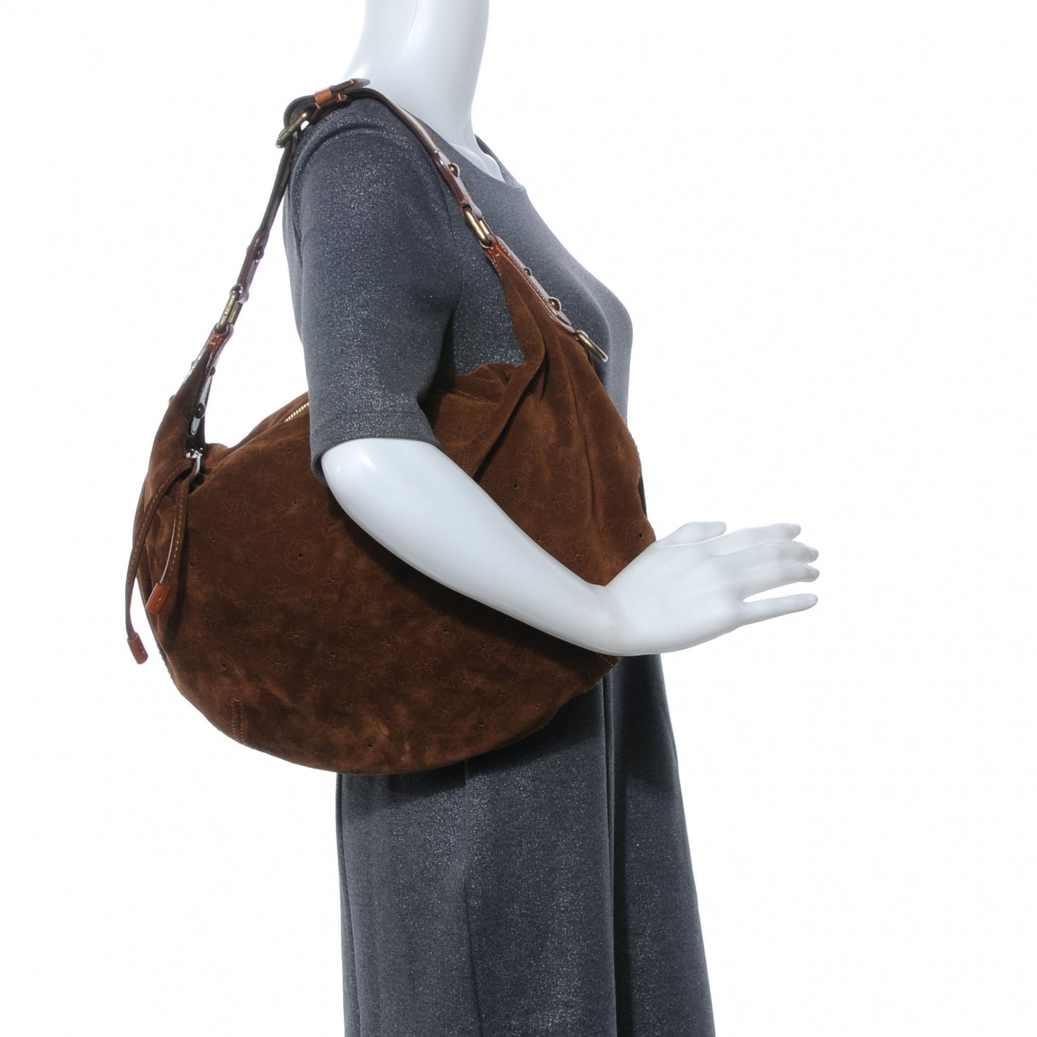 Louis Vuitton Suede Mahina Onatah GM Cacao 2 of 8