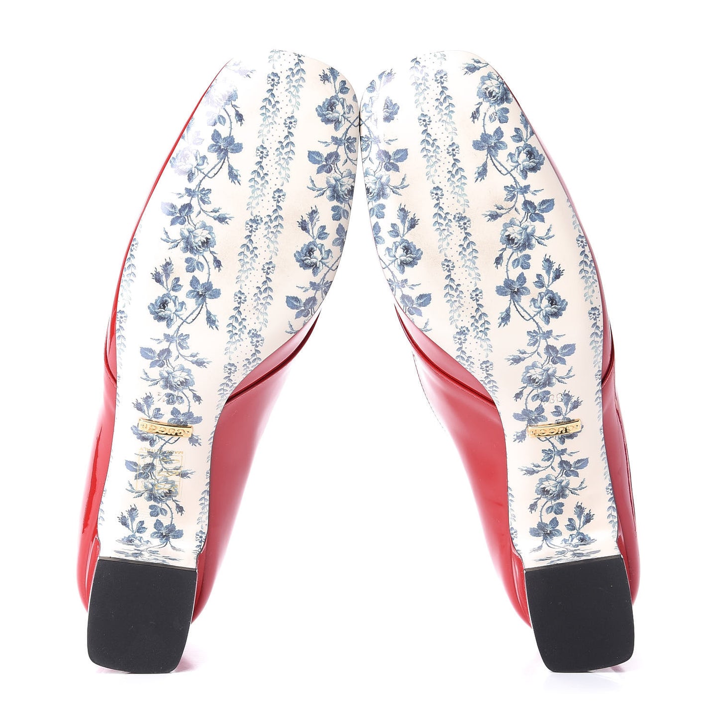 Vernice GG Victoire 55mm Loafer Pumps 38.5 Hibiscus Red