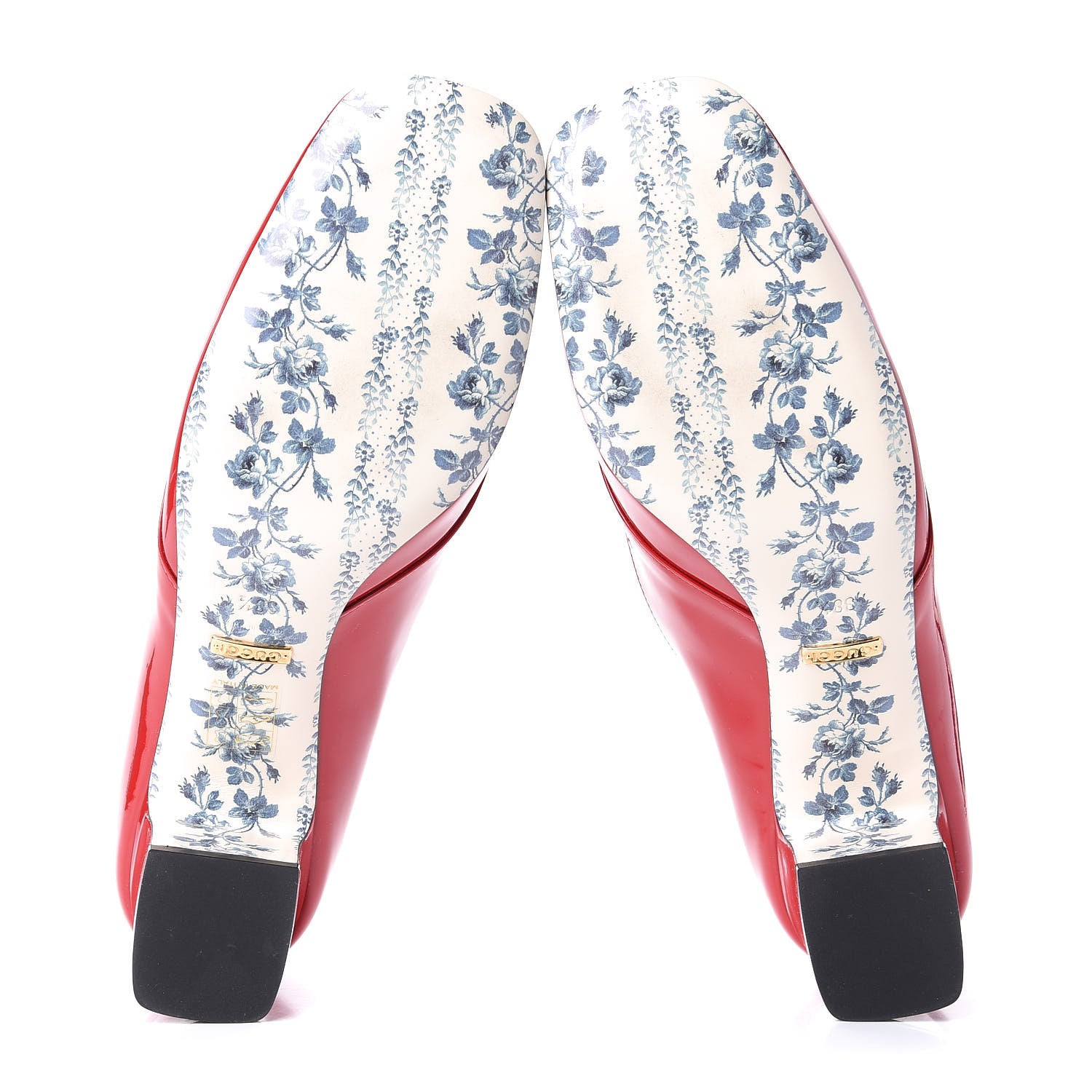 Gucci Vernice GG Victoire 55mm Loafer Pumps 38.5 Hibiscus Red 6 of 11